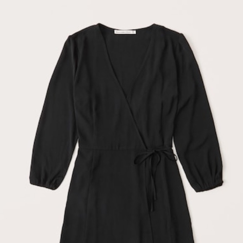 Black wrap mini dress